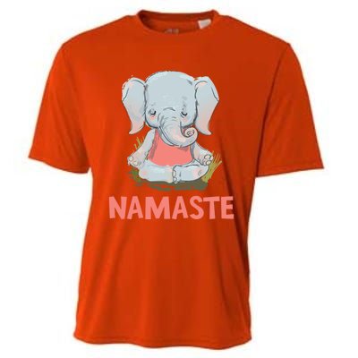 Elephant Yoga Meditation Namaste Gift Cooling Performance Crew T-Shirt