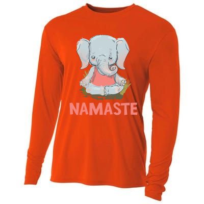 Elephant Yoga Meditation Namaste Gift Cooling Performance Long Sleeve Crew