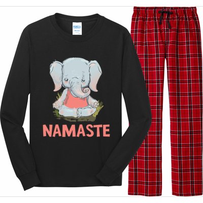 Elephant Yoga Meditation Namaste Gift Long Sleeve Pajama Set