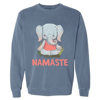 Elephant Yoga Meditation Namaste Gift Garment-Dyed Sweatshirt