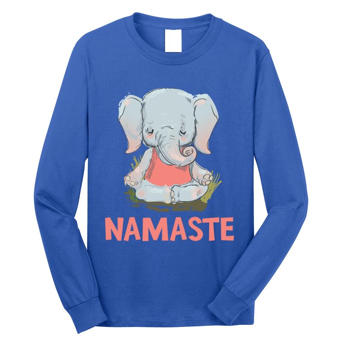 Elephant Yoga Meditation Namaste Gift Long Sleeve Shirt