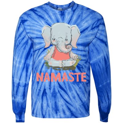 Elephant Yoga Meditation Namaste Gift Tie-Dye Long Sleeve Shirt