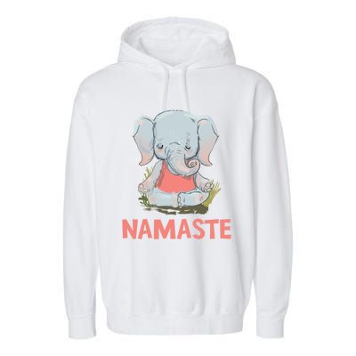 Elephant Yoga Meditation Namaste Gift Garment-Dyed Fleece Hoodie