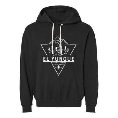 El Yunque National Forest Puerto Rico Badge Garment-Dyed Fleece Hoodie