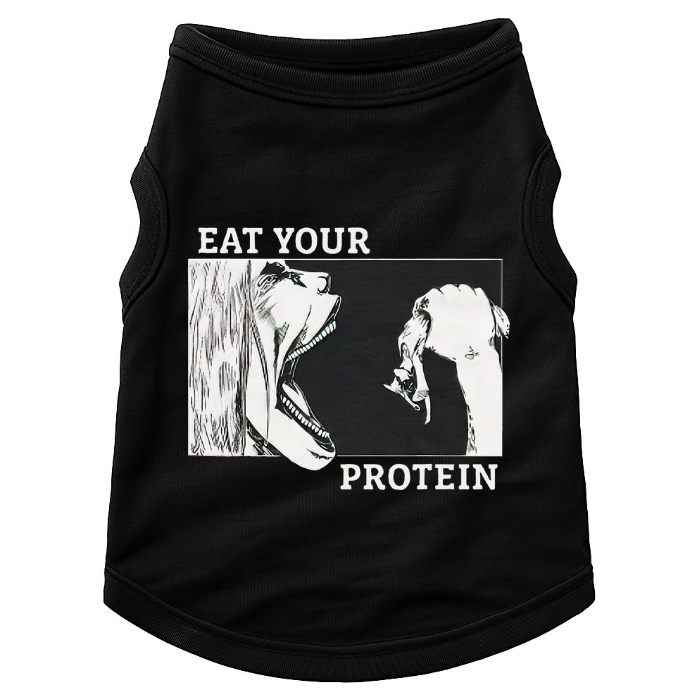 Eat Your Protein A.N.I.M.E Gym Pump Bodybuilding Fitness Doggie Tank