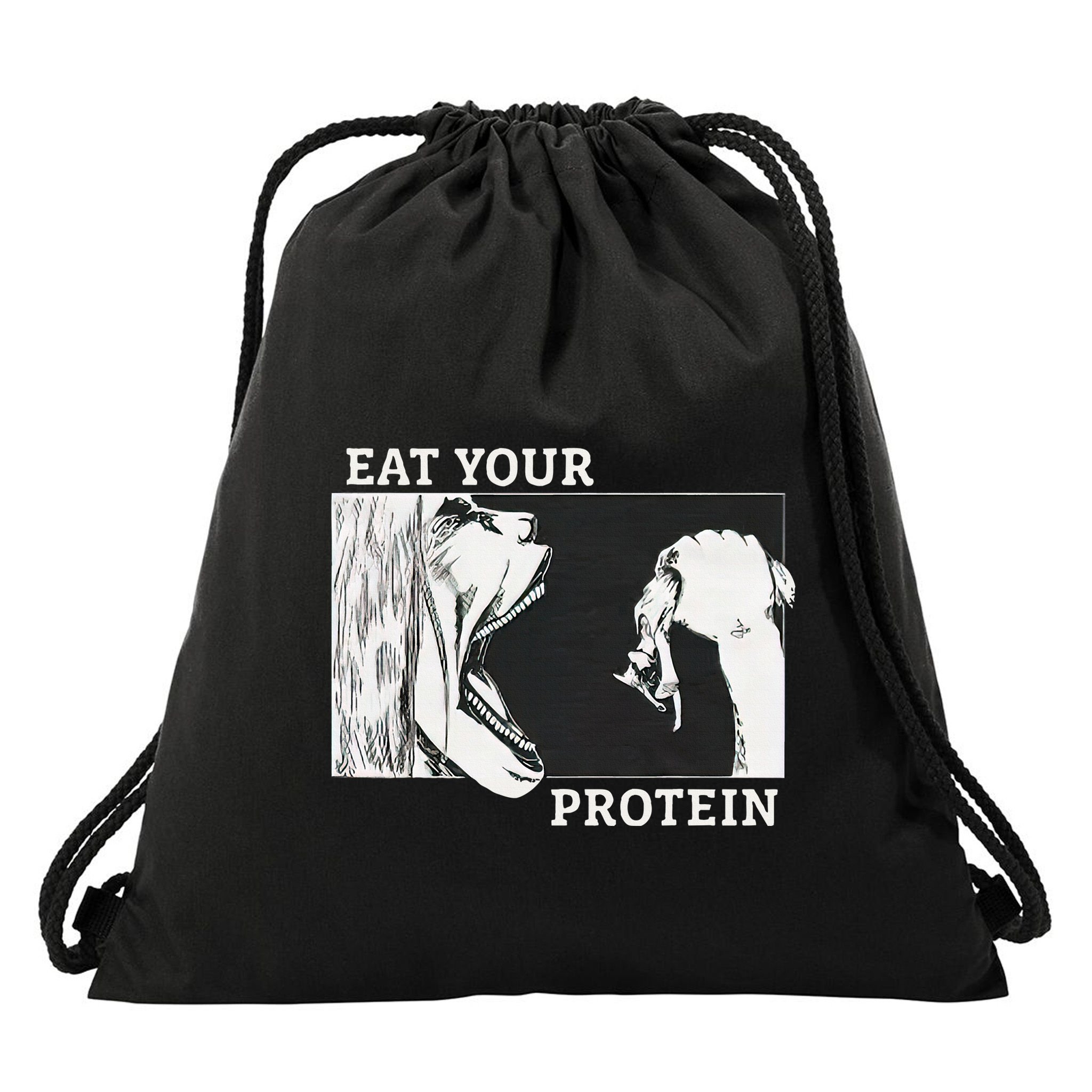Eat Your Protein A.N.I.M.E Gym Pump Bodybuilding Fitness Drawstring Bag