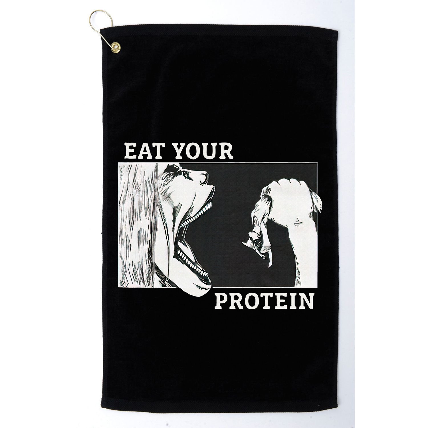 Eat Your Protein A.N.I.M.E Gym Pump Bodybuilding Fitness Golf Towel