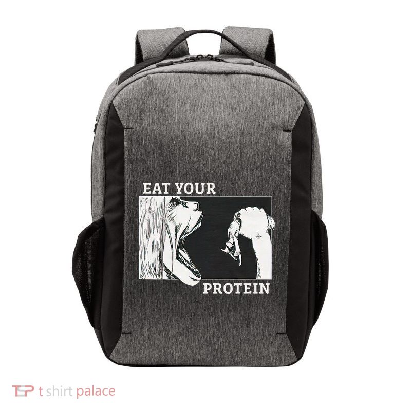 Eat Your Protein A.N.I.M.E Gym Pump Bodybuilding Fitness Vector Backpack