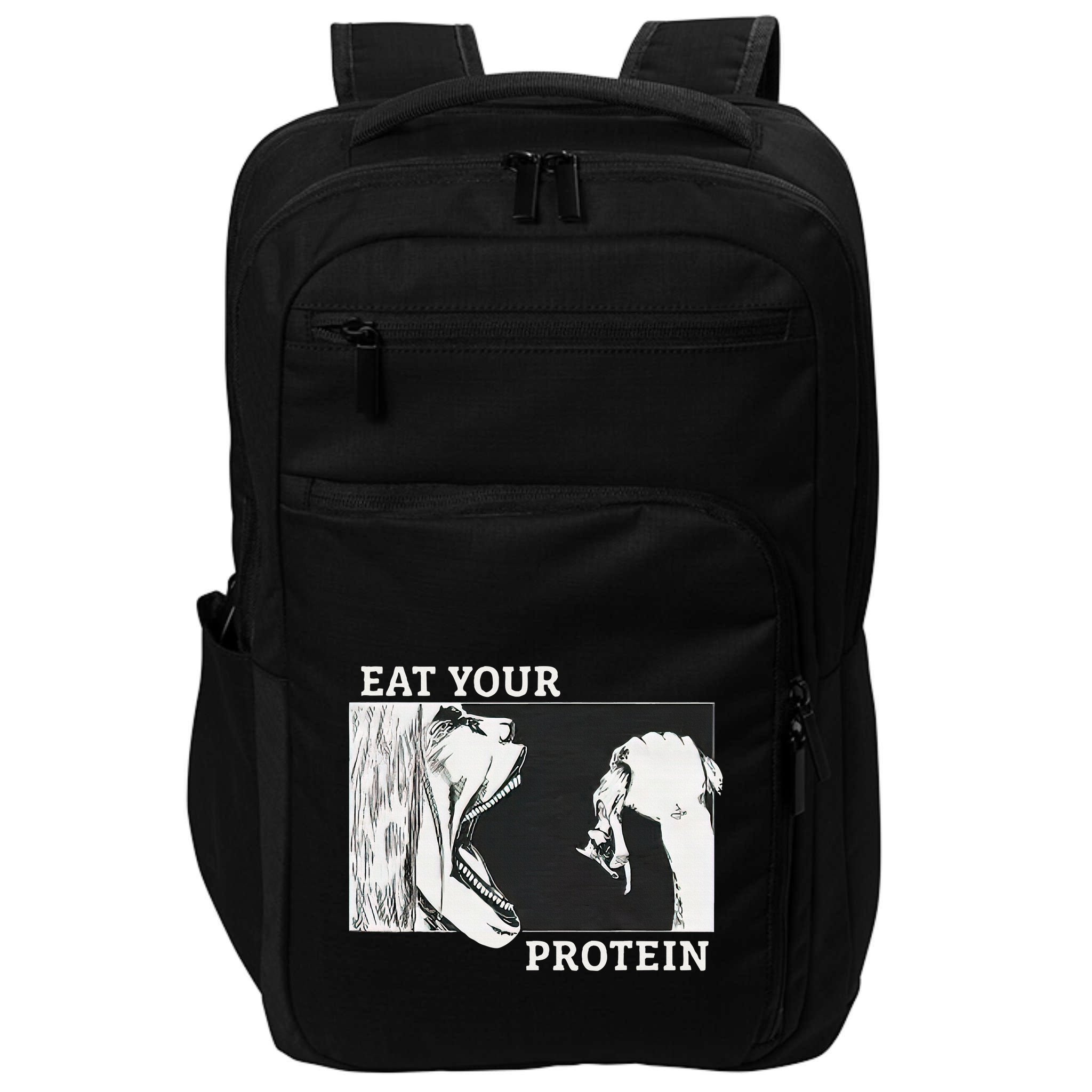 E.A.T. Yo.U.R. P.R.O.T.E.I.N Anime Gym Pump Bodybuilding Fitness Impact Tech Backpack