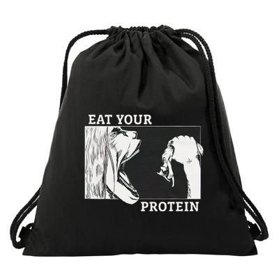 E.A.T. Yo.U.R. P.R.O.T.E.I.N Anime Gym Pump Bodybuilding Fitness Drawstring Bag