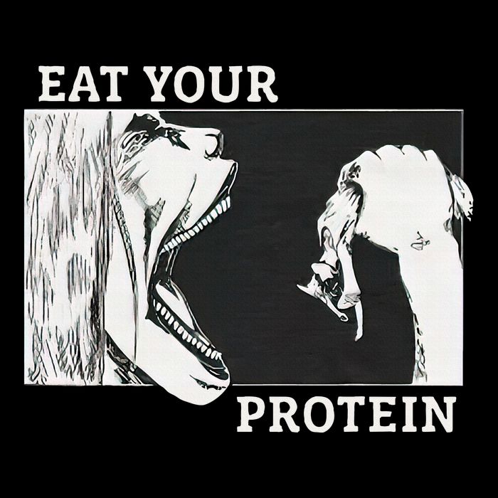 E.A.T. Yo.U.R. P.R.O.T.E.I.N Anime Gym Pump Bodybuilding Fitness Cropped Pullover Crew