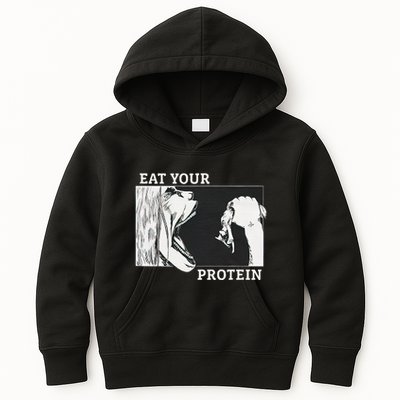 E.A.T. Yo.U.R. P.R.O.T.E.I.N Anime Gym Pump Bodybuilding Fitness Kids Hoodie