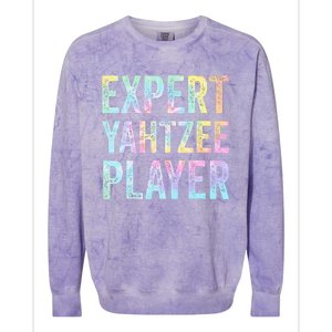 Expert Yahtzee Player Tie Dye Colorblast Crewneck Sweatshirt