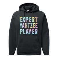 Expert Yahtzee Player Tie Dye Performance Fleece Hoodie