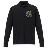 Expert Yahtzee Player Tie Dye Performance Long Sleeve Polo