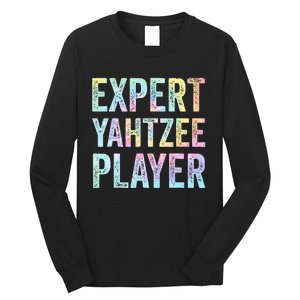 Expert Yahtzee Player Tie Dye Long Sleeve Shirt