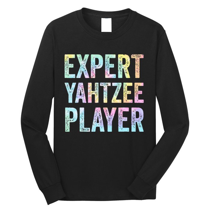 Expert Yahtzee Player Tie Dye Long Sleeve Shirt