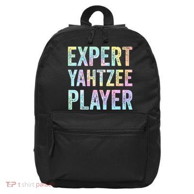Expert Yahtzee Player Tie Dye 16 in Basic Backpack