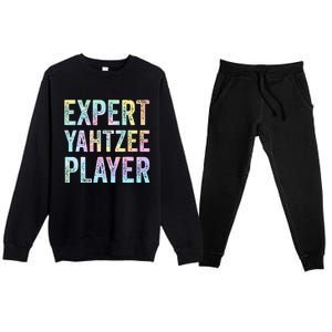 Expert Yahtzee Player Tie Dye Premium Crewneck Sweatsuit Set