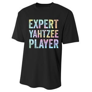 Expert Yahtzee Player Tie Dye Performance Sprint T-Shirt