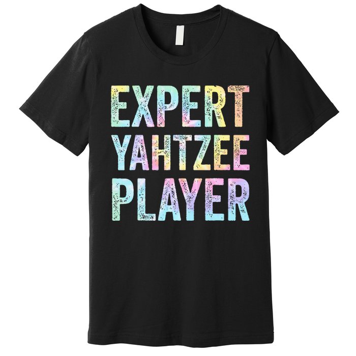 Expert Yahtzee Player Tie Dye Premium T-Shirt