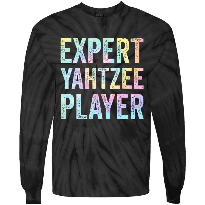 Expert Yahtzee Player Tie Dye Tie-Dye Long Sleeve Shirt