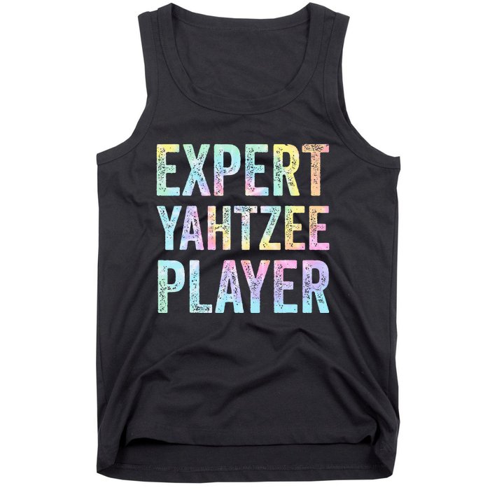 Expert Yahtzee Player Tie Dye Tank Top