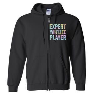 Expert Yahtzee Player Tie Dye Full Zip Hoodie