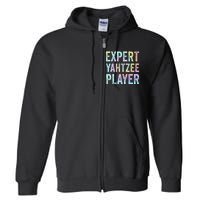 Expert Yahtzee Player Tie Dye Full Zip Hoodie