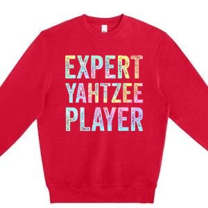 Expert Yahtzee Player Tie Dye Premium Crewneck Sweatshirt