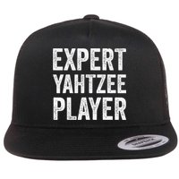 Expert Yahtzee Player Yahtzee Table Top And Board Game Lover Flat Bill Trucker Hat