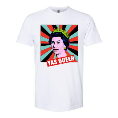 Elizabeth Yas Queen Retro Pop Art Queen Of England Gift Softstyle® CVC T-Shirt