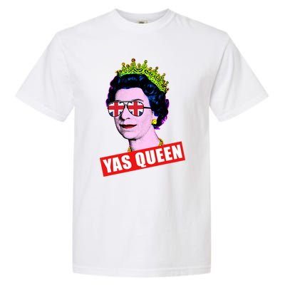 Elizabeth Yas Queen With Sunglasses Queen Of England Meaningful Gift Garment-Dyed Heavyweight T-Shirt