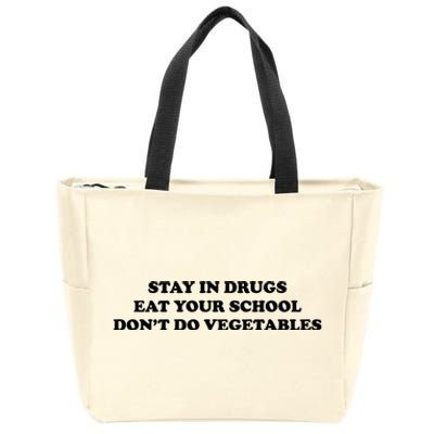 Eat Your School Don't Do Vegetables Zip Tote Bag