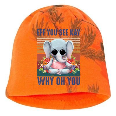 Eff You See Kay Why Oh You Elephant Cute Yoga Tee Gift Kati - Camo Knit Beanie