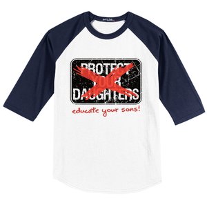 Educate Your Sons Strong Female Lead Quote Gift Baseball Sleeve Shirt