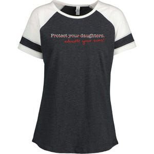 Educate Your Sons Funny Gift Enza Ladies Jersey Colorblock Tee