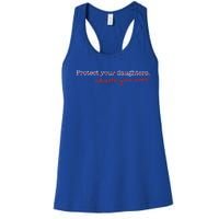 Educate Your Sons Funny Gift Women's Racerback Tank