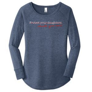 Educate Your Sons Funny Gift Women's Perfect Tri Tunic Long Sleeve Shirt