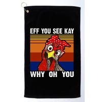 EFF You See Kay Why Oh You Rooster Funny Retro Golf Towel