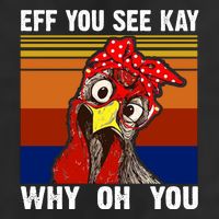EFF You See Kay Why Oh You Rooster Funny Retro Golf Towel