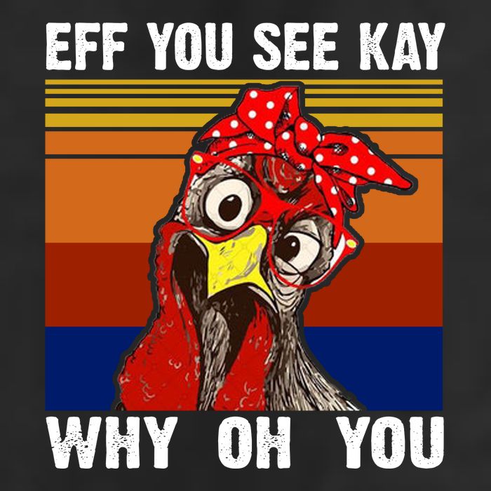 EFF You See Kay Why Oh You Rooster Funny Retro Golf Towel
