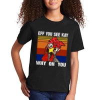 EFF You See Kay Why Oh You Rooster Funny Retro Kids T-Shirt