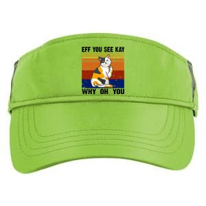 EFF You See Kay Why Oh You Funny Cat Middle Finger Adult Drive Performance Visor