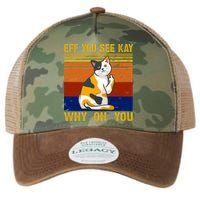 EFF You See Kay Why Oh You Funny Cat Middle Finger Legacy Tie Dye Trucker Hat