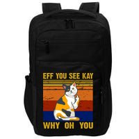 EFF You See Kay Why Oh You Funny Cat Middle Finger Impact Tech Backpack