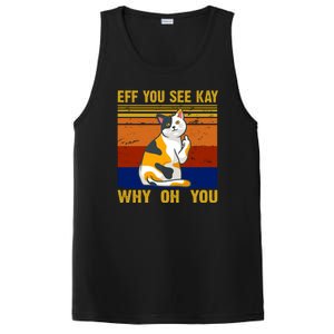 EFF You See Kay Why Oh You Funny Cat Middle Finger PosiCharge Competitor Tank