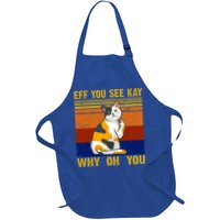 EFF You See Kay Why Oh You Funny Cat Middle Finger Apron