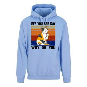 EFF You See Kay Why Oh You Funny Cat Middle Finger Unisex Surf Hoodie