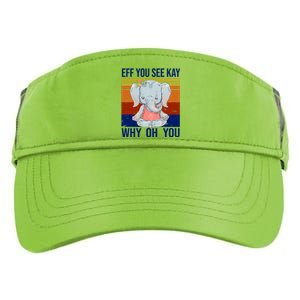 EFF You See Kay Why Oh You Elephant Adult Drive Performance Visor